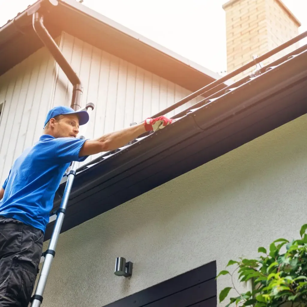 Why Roof Leaks Often Show Up During a Sunshine Coast Winter 2 DYFA-gutter-cleaning